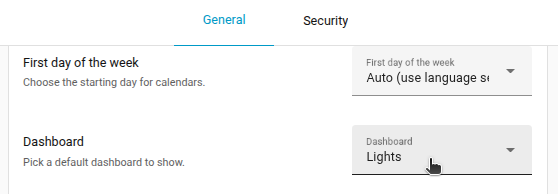 Changing your own default dashboard