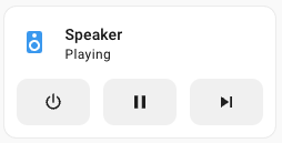 Screenshot of the tile card with media player playback feature